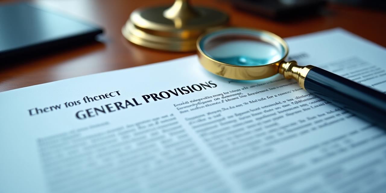 Close-up of a legal document with a magnifying glass highlighting small print